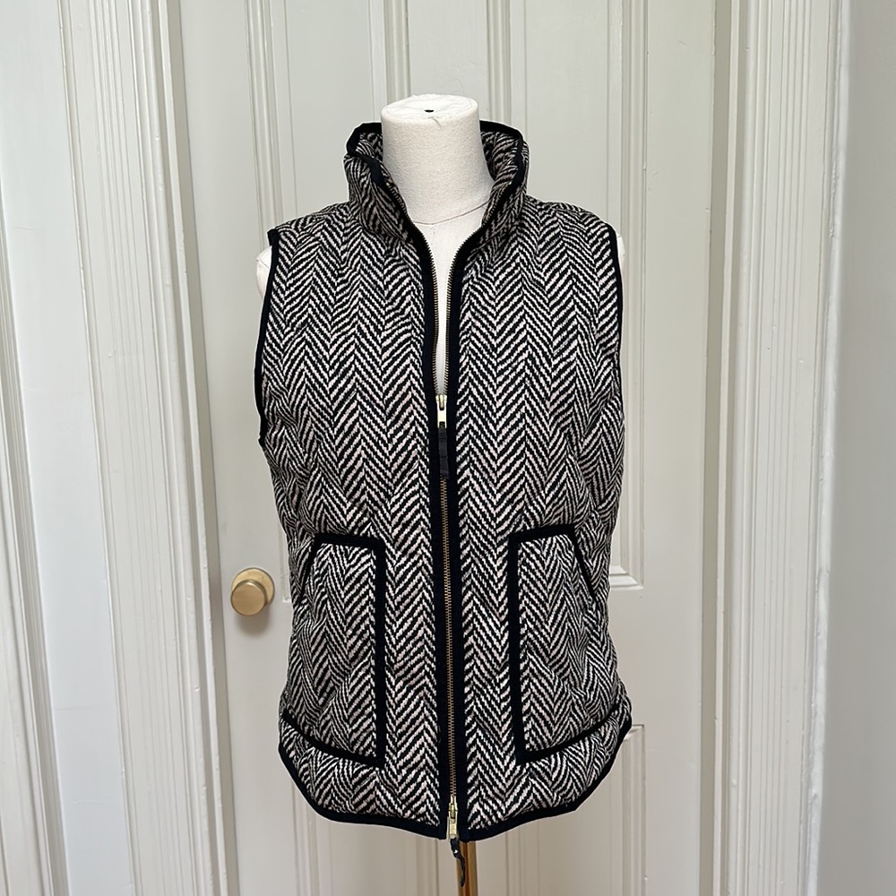 J. Crew Herringbone Puffer Vest